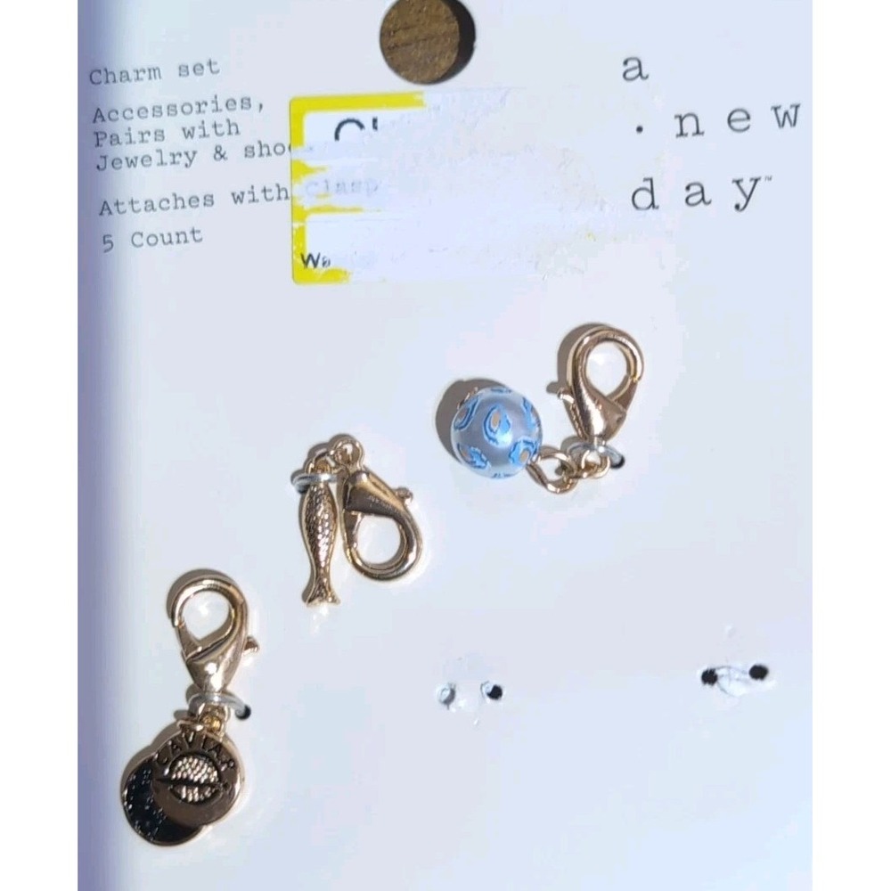 New Target A New Day Set Of 3 caviar Charms For Bracelet